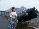 Ruth stands in the heart of the blast zone with views of the lava dome, crater, pumice plain, and the landslide deposit. 500 miles of trails through Mt. St. Helens landscape await!